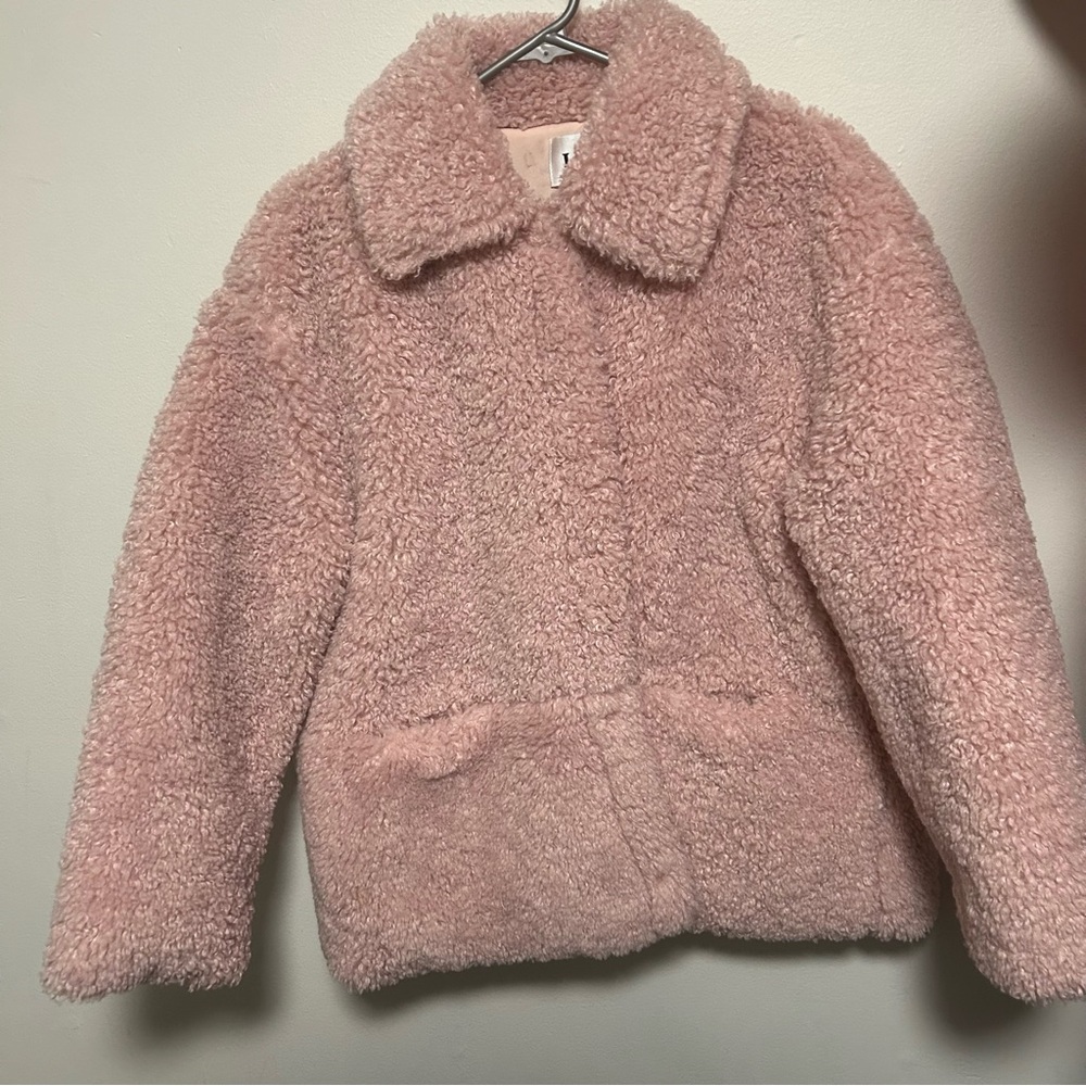 Oversized Pink Fleece Jacket